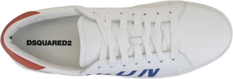 Dsquared2 Heren Leren Veterschoenen White Heren