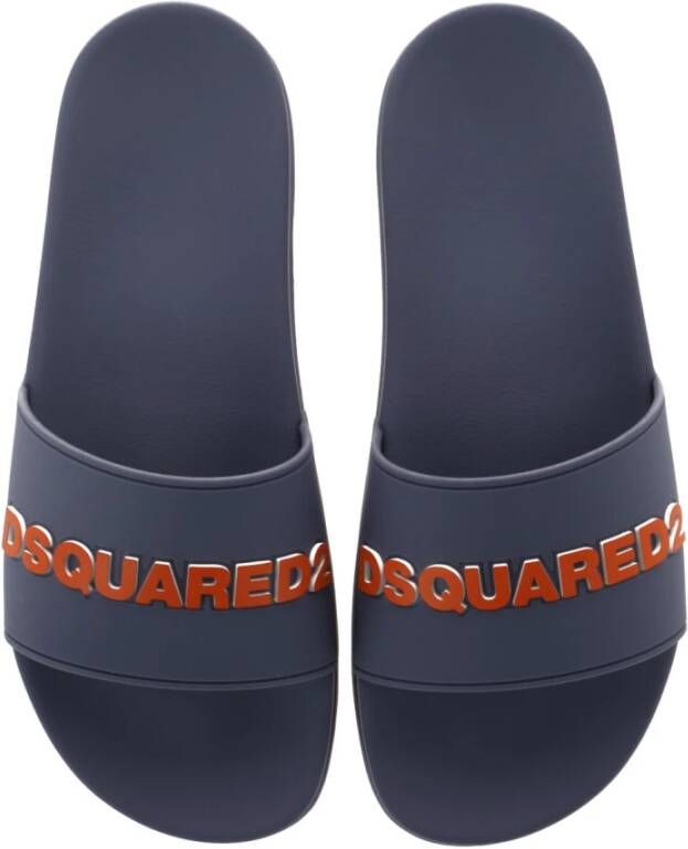 Dsquared2 Heren Print Slippers Grijs Lente Zomer