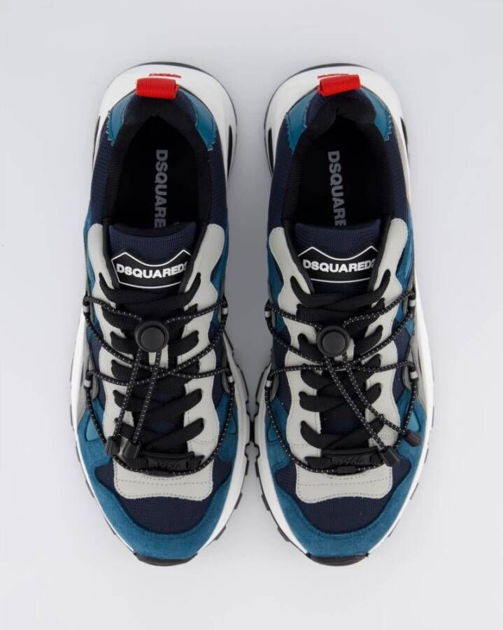 Dsquared2 Heren Run Sneaker Blauw Grijs Multicolor Heren