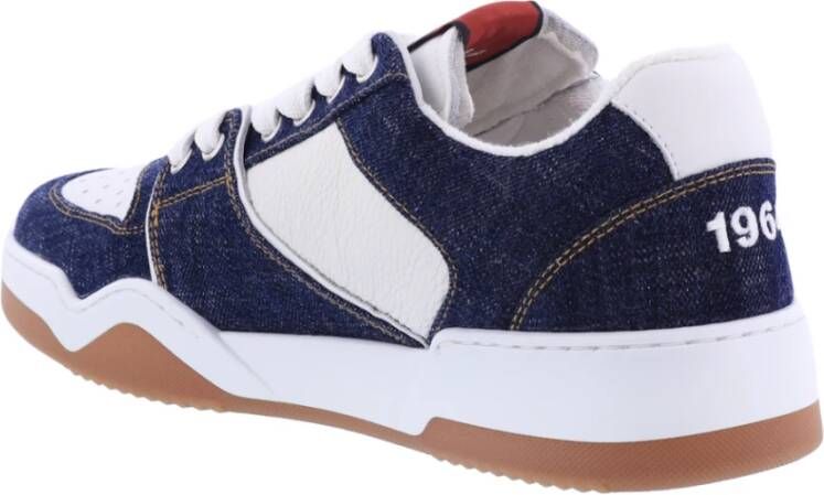 Dsquared2 Heren Spiker Sneaker Wit Jeans Multicolor Heren