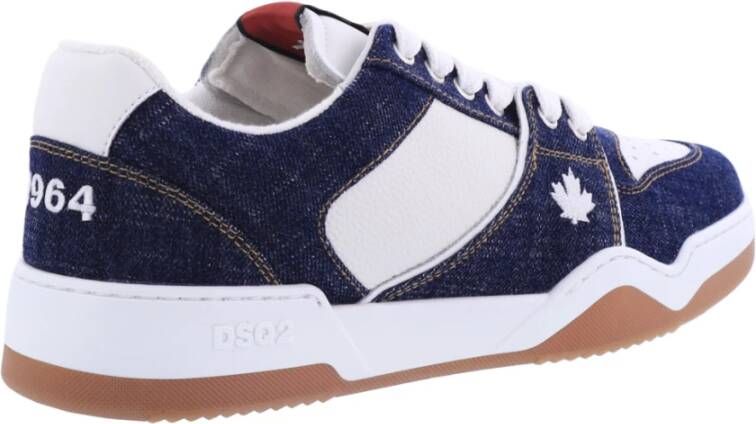 Dsquared2 Heren Spiker Sneaker Wit Jeans Multicolor Heren