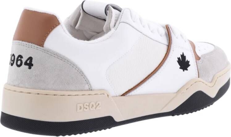 Dsquared2 Heren Spiker Sneaker Wit Zwart White Heren