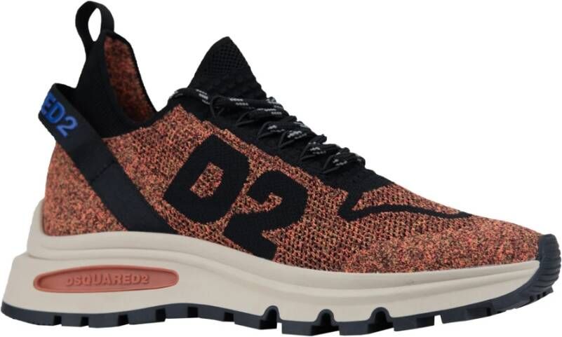 Dsquared2 Heren Veters Stof Sneakers Orange Heren