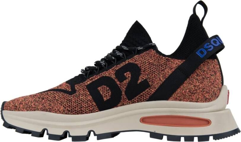 Dsquared2 Heren Veters Stof Sneakers Orange Heren