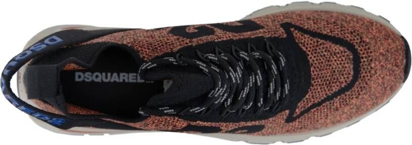 Dsquared2 Heren Veters Stof Sneakers Orange Heren