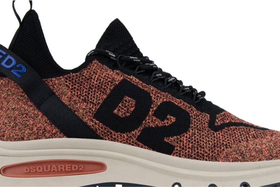Dsquared2 Heren Veters Stof Sneakers Orange Heren