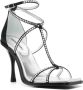 Dsquared2 Elegante Kristallen Hoge Hak Sandalen Zwart Dames - Thumbnail 4