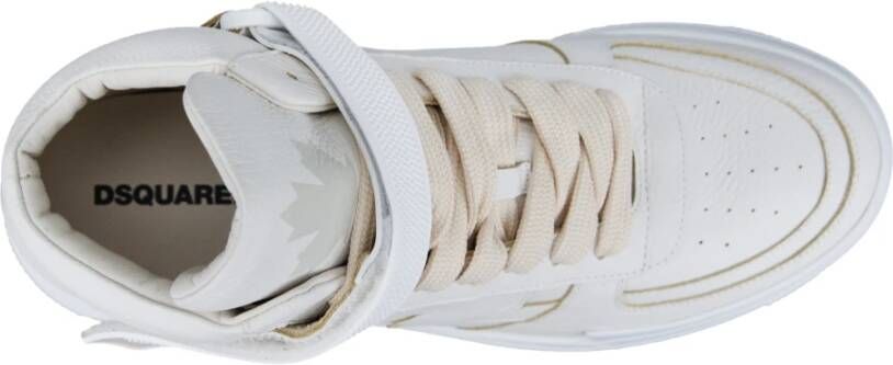 Dsquared2 Hoge Sneakers voor Heren met Veters Klittenband White Heren