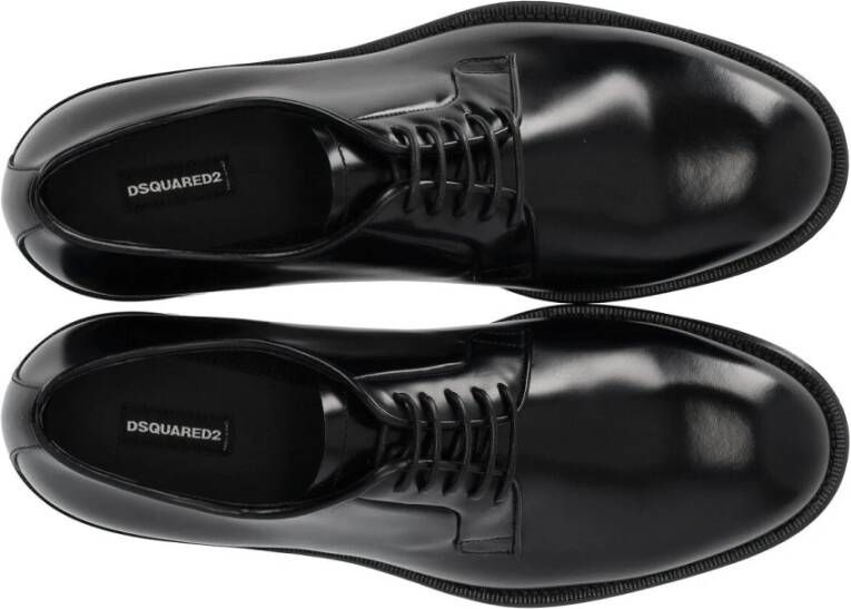 Dsquared2 Klassieke Derby Schoen in Zwart Leer