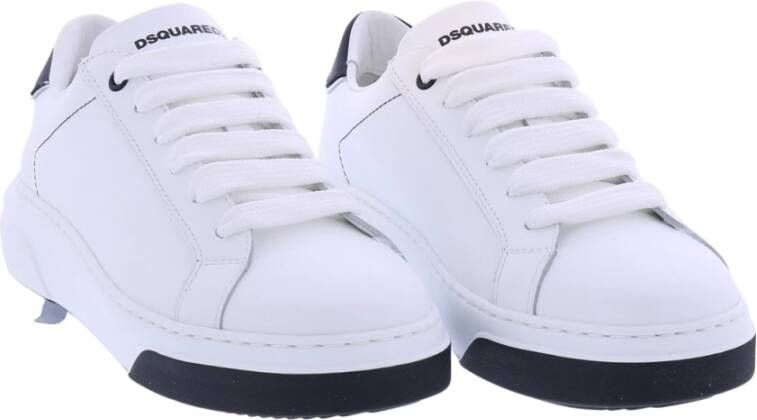 Dsquared2 Stijlvolle leren sneakers voor vrouwen Wit Dames