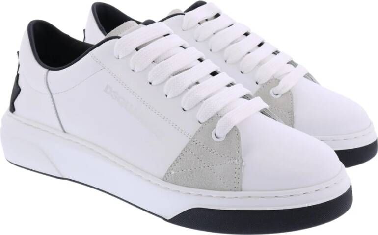 Dsquared2 Lace-Up Low Top Sneakers Wit Heren