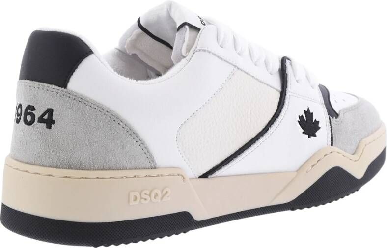 Dsquared2 Lage Veterschoenen Wit Heren