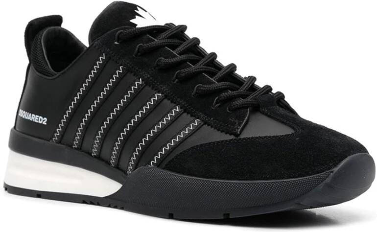 Dsquared2 Legend Leren Logo Sneakers Black Dames