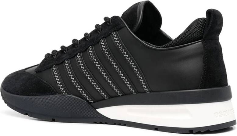 Dsquared2 Legend Leren Logo Sneakers Black Dames