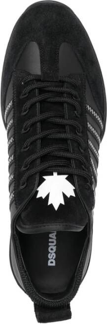 Dsquared2 Legend Leren Logo Sneakers Black Dames
