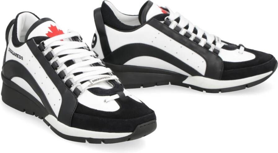 Dsquared2 Legendarische leren lage sneakers Black Heren
