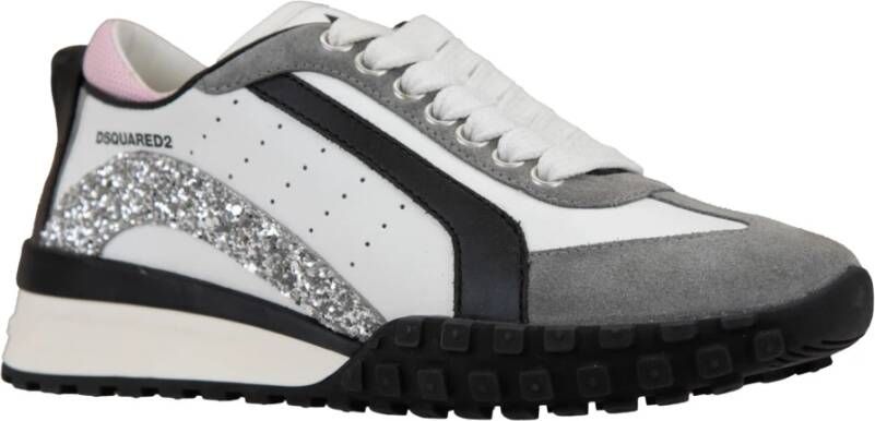 Dsquared2 Leren damessneakers met veters Multicolor Dames