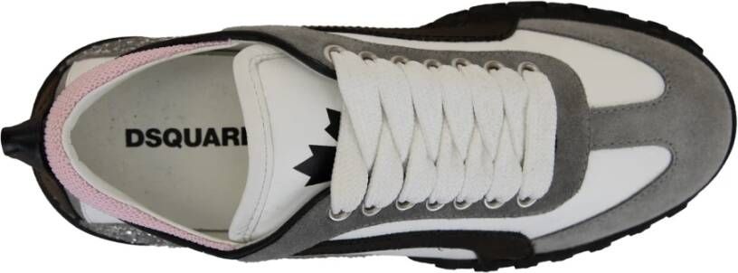Dsquared2 Leren damessneakers met veters Multicolor Dames