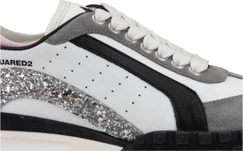 Dsquared2 Leren damessneakers met veters Multicolor Dames
