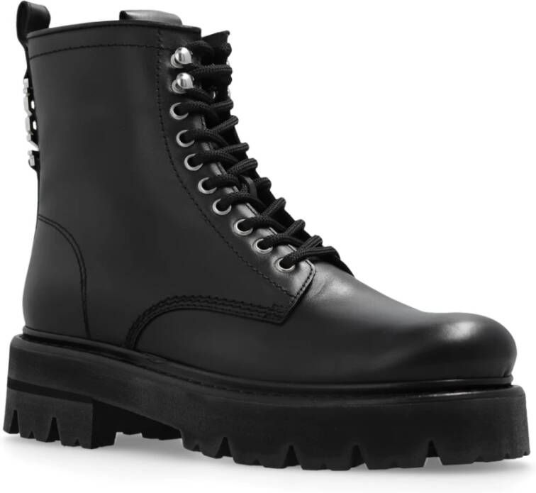 Dsquared2 Leren enkellaarzen Zwart Dames Schoenen