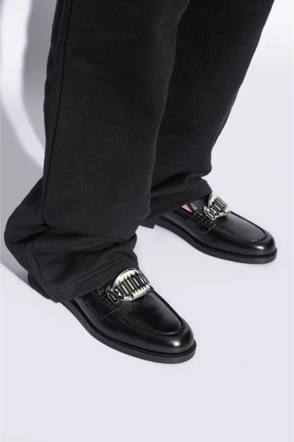 Dsquared2 Leren loafers Black Dames