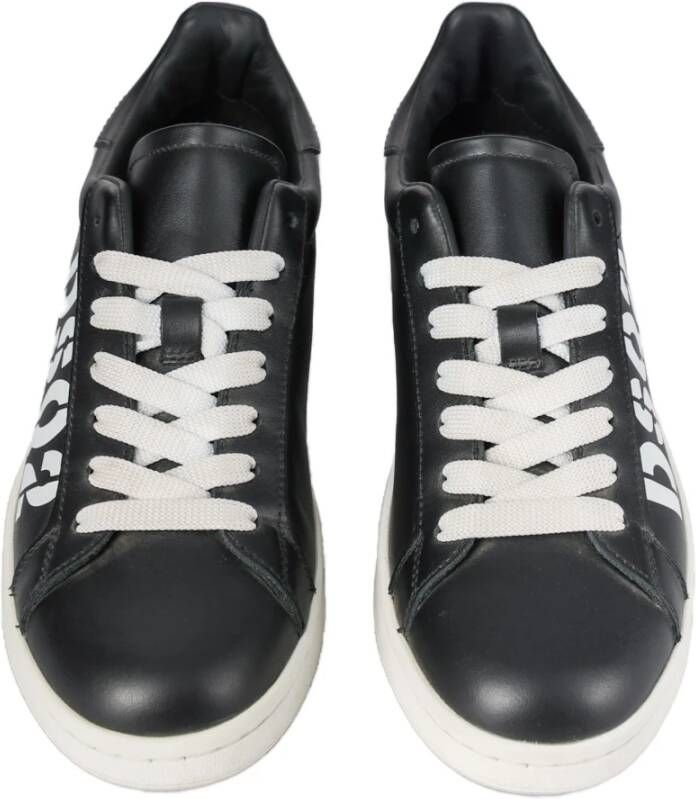 Dsquared2 Leren Logo Sneakers Black Dames