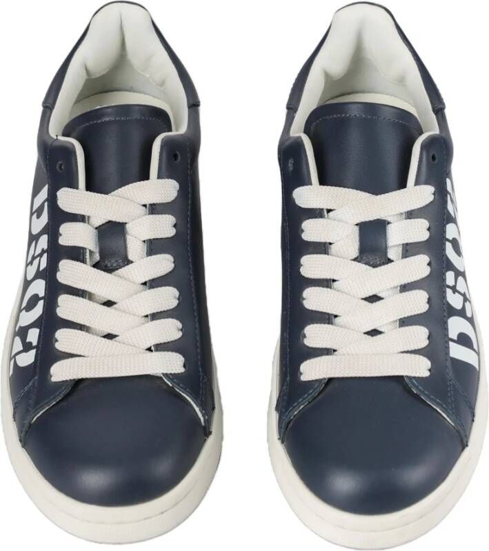 Dsquared2 Leren Logo Sneakers Blue Dames