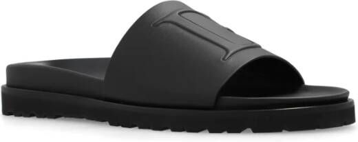 Dsquared2 Leren slippers Black Heren