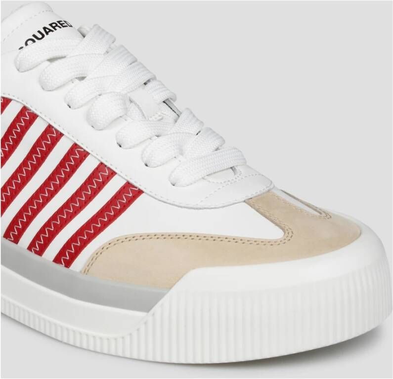 Dsquared2 Wit Leren Contraststiksel Sneakers White Heren - Foto 4