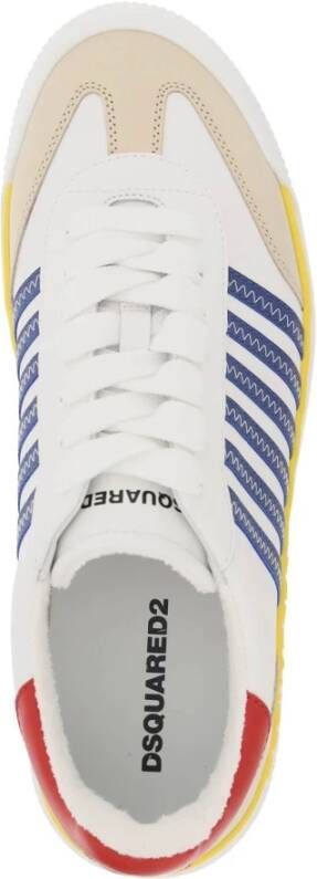 Dsquared2 Wit Leren Contraststiksel Sneakers White Heren - Foto 7