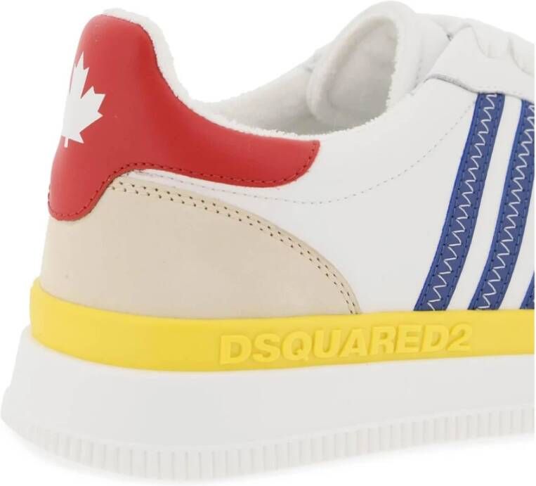 Dsquared2 Wit Leren Contraststiksel Sneakers White Heren - Foto 8