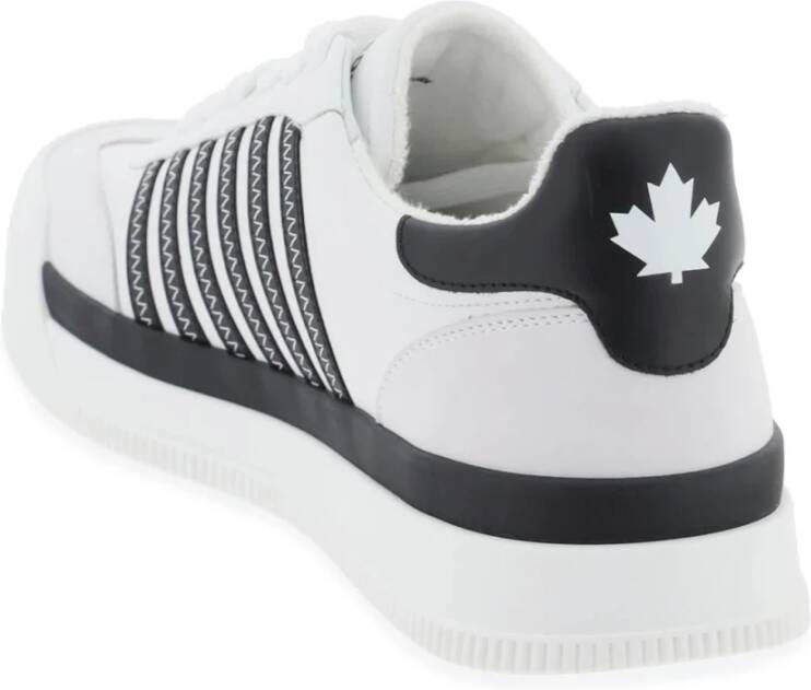 Dsquared2 Wit Leren Contraststiksel Sneakers White Heren - Foto 10