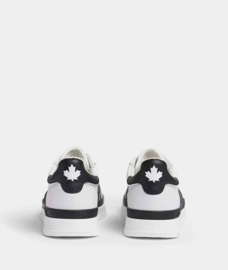 Dsquared2 Leren Sneakers met Strepen White Heren