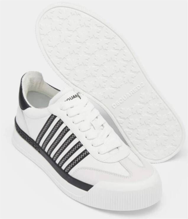 Dsquared2 Leren Sneakers met Strepen White Heren