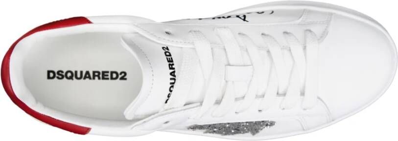 Dsquared2 Leren Veterschoenen The Canadian Stijl White Dames