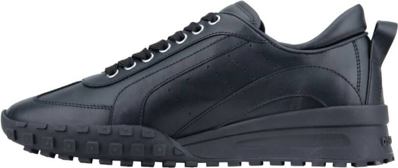 Dsquared2 Leren Vetersneakers voor Heren Black Heren
