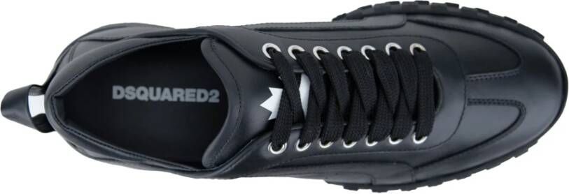 Dsquared2 Leren Vetersneakers voor Heren Black Heren