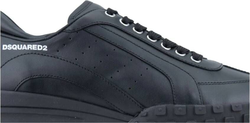 Dsquared2 Leren Vetersneakers voor Heren Black Heren
