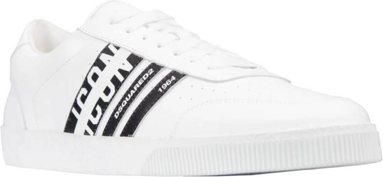 Dsquared2 Leren Vetersneakers White Heren