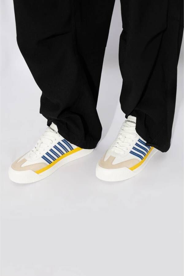 Dsquared2 Wit Leren Contraststiksel Sneakers White Heren - Foto 15