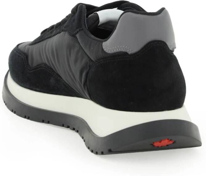 Dsquared2 nylon en suède lopende sneakers Zwart Heren