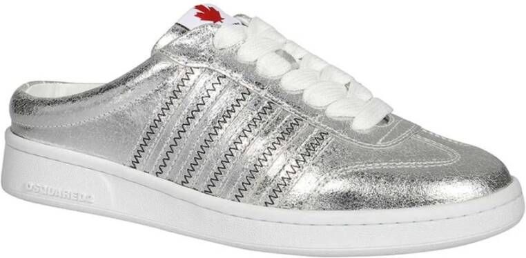 Dsquared2 Open Rug Leren Sneakers Gray Dames