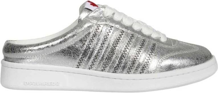 Dsquared2 Open Rug Leren Sneakers Gray Dames