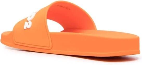 Dsquared2 Oranje Slide Sandalen Casual Platte