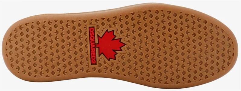 Dsquared2 Paarse Logo Sneakers Rubberen Zool Italië