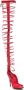Dsquared2 Rood Leren Stiletto Hakken Vetersluiting - Thumbnail 2