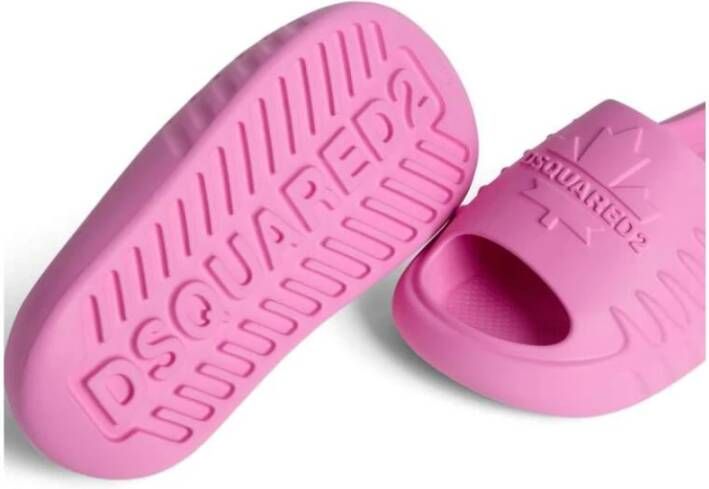 Dsquared2 Roze Instap Schoenen met Reliëf Logo Pink Dames