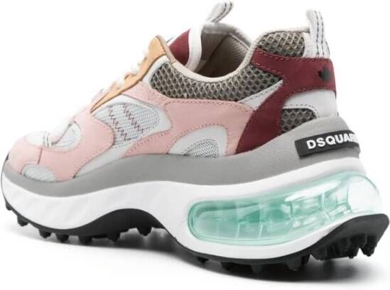 Dsquared2 Roze Multikleur Sneakers met Paneelontwerp Multicolor Dames
