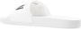 Dsquared2 Logo Print Open Teen Platte Rubberen Slides White - Thumbnail 11