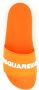 Dsquared2 Sliders Zomerse Stijl Upgrade met Rubberen Logo Slippers voor Heren Oranje Heren - Thumbnail 4